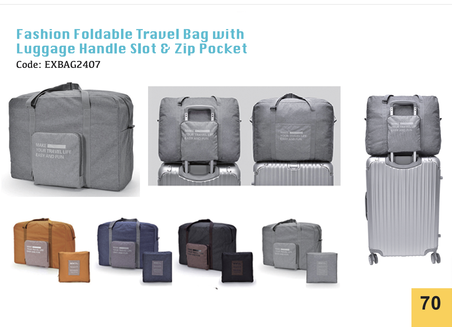 Premium Fashion Foldable Travel Bag