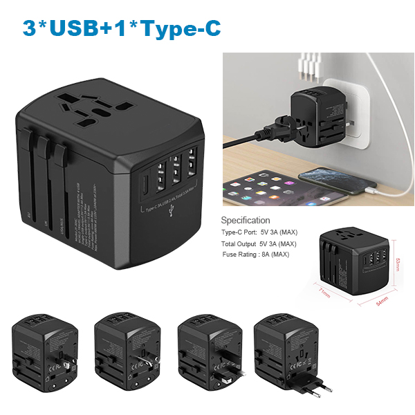Fast Charge Travel Adaptor with Color Frame