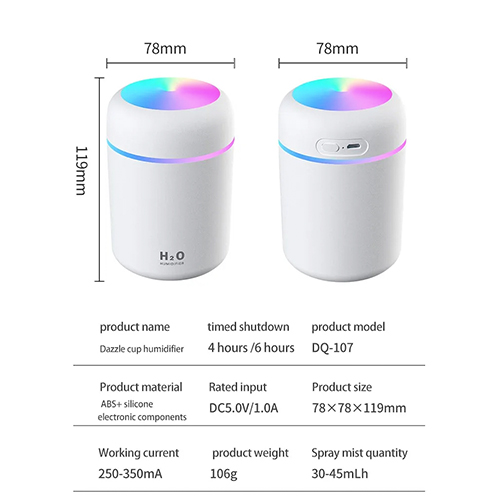 Portable Mini USB Colorful Air Humidifier 